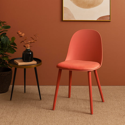 Sora Dining Chair Ð Modern Molded Seat with Cushion (Pink, Grey, White, Black, Yellow)