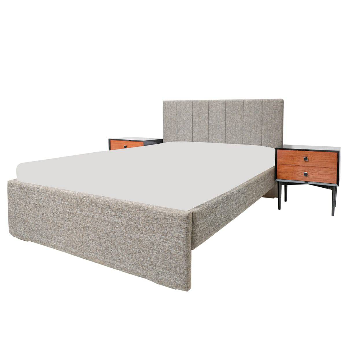 Edify Queen Bed with 2 Side table - HBT OV
