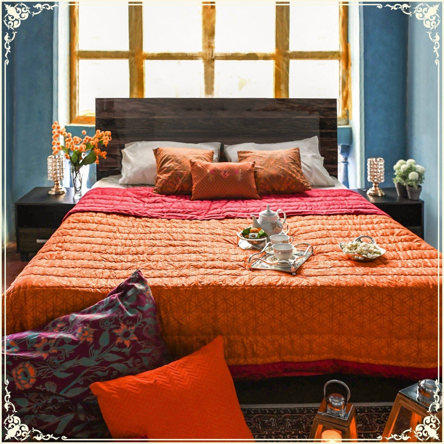 Franklin Bed with two Side Tables