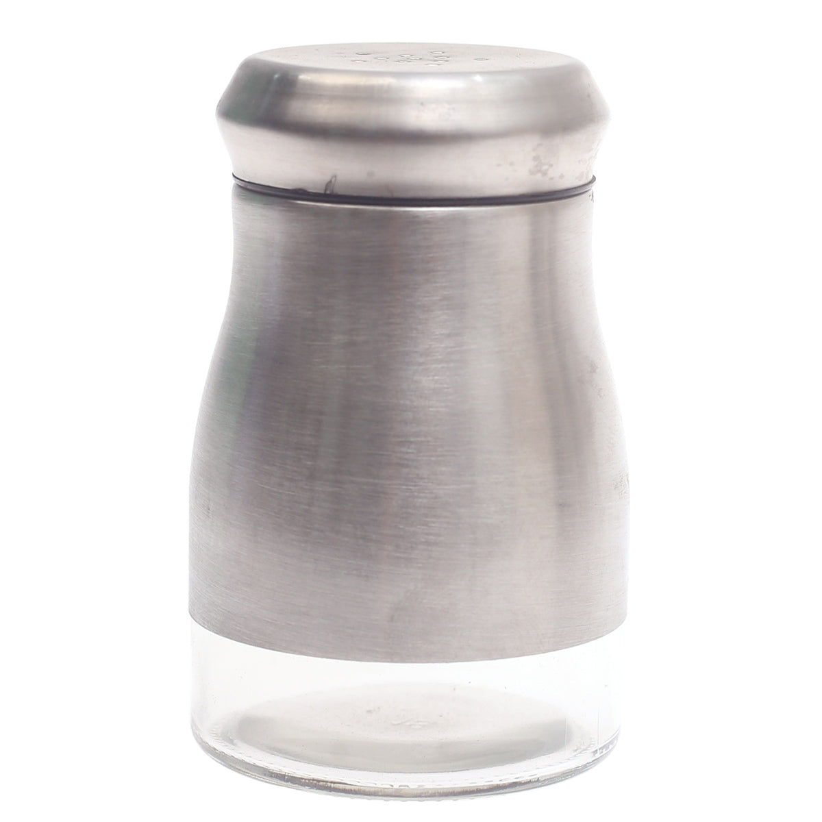 Single Salt Jar with Brushed Stainless Steel Body