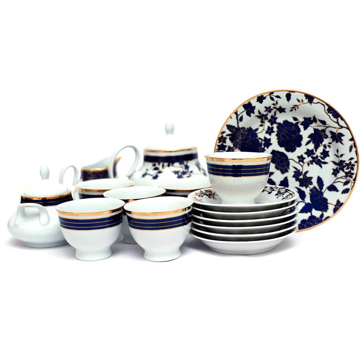 23pcs Dark Blue Tea set
