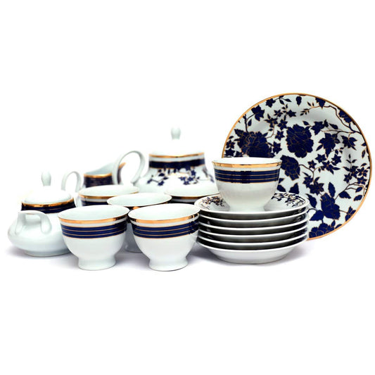 23pcs Dark Blue Tea set