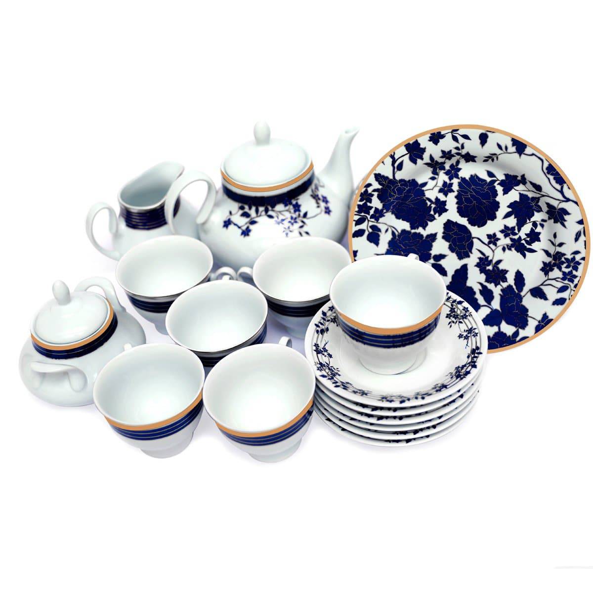 23pcs Dark Blue Tea set