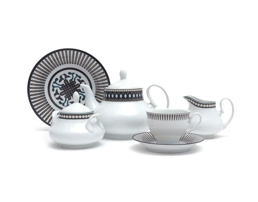 23Pcs Tea Set (Diamond Grey)