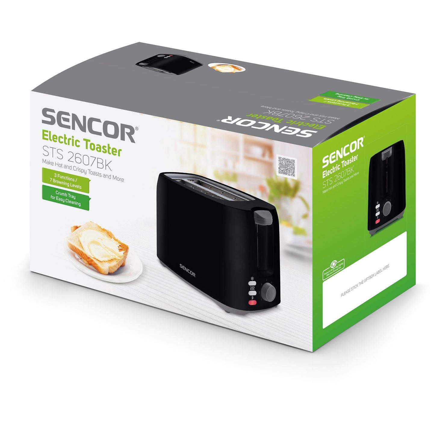 2 Slice Toaster STS2607BK