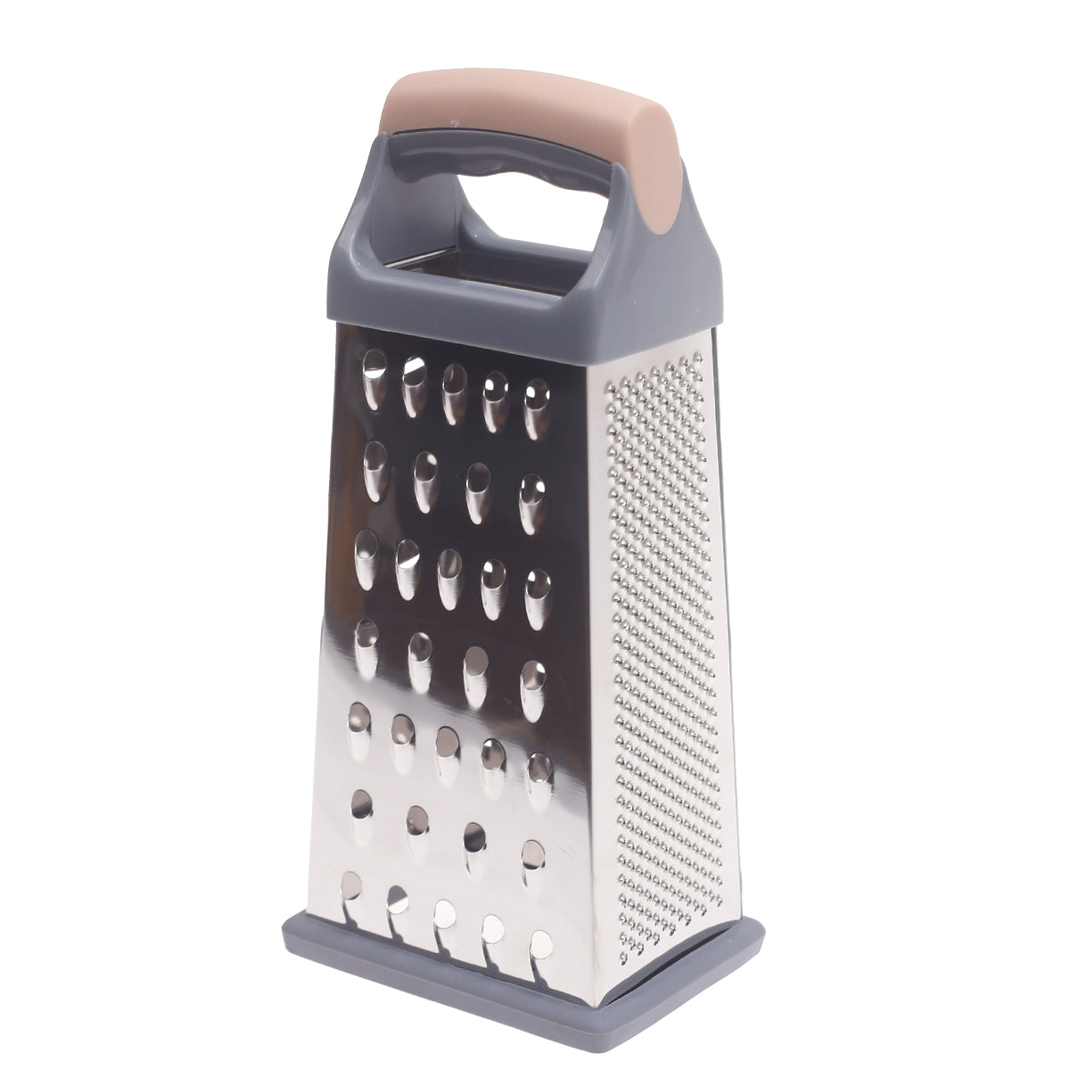 4-Sided Stainless Steel Grater with Soft Grip Handle