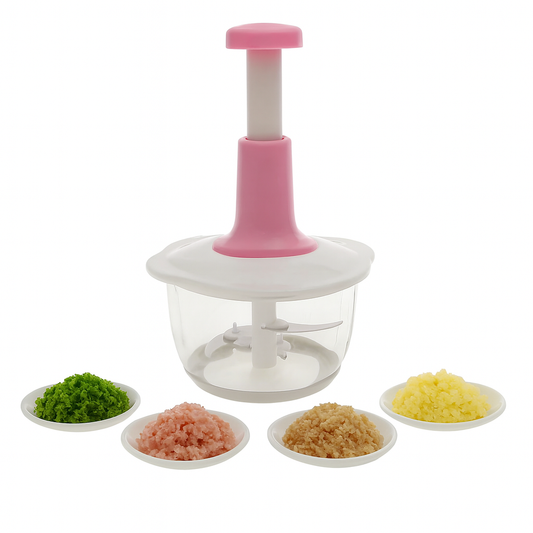 Manual Kitchen Hand Chopper Ð 1.5L Push?Down Vegetable & Fruit Dicer