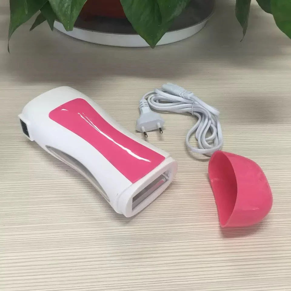 Electric Hair Removal Wax-melt Machine, Heater EU Plug Portable Epilator Roll, Heater Melt Depilation Hair Removal, SPA Handheld Body Depilatory Machine Hair Removal Tool