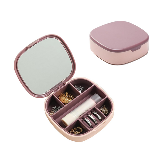 Mini Portable Jewelry Organizer Ð With Built-in Mirror