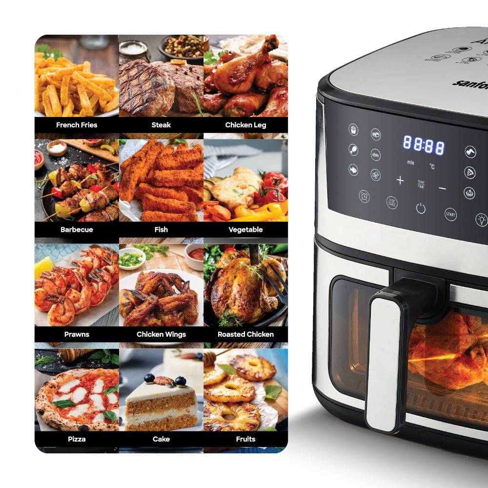 SANFORD AIRFRYER 7 LITER GLASSVIEW SF2454AF
