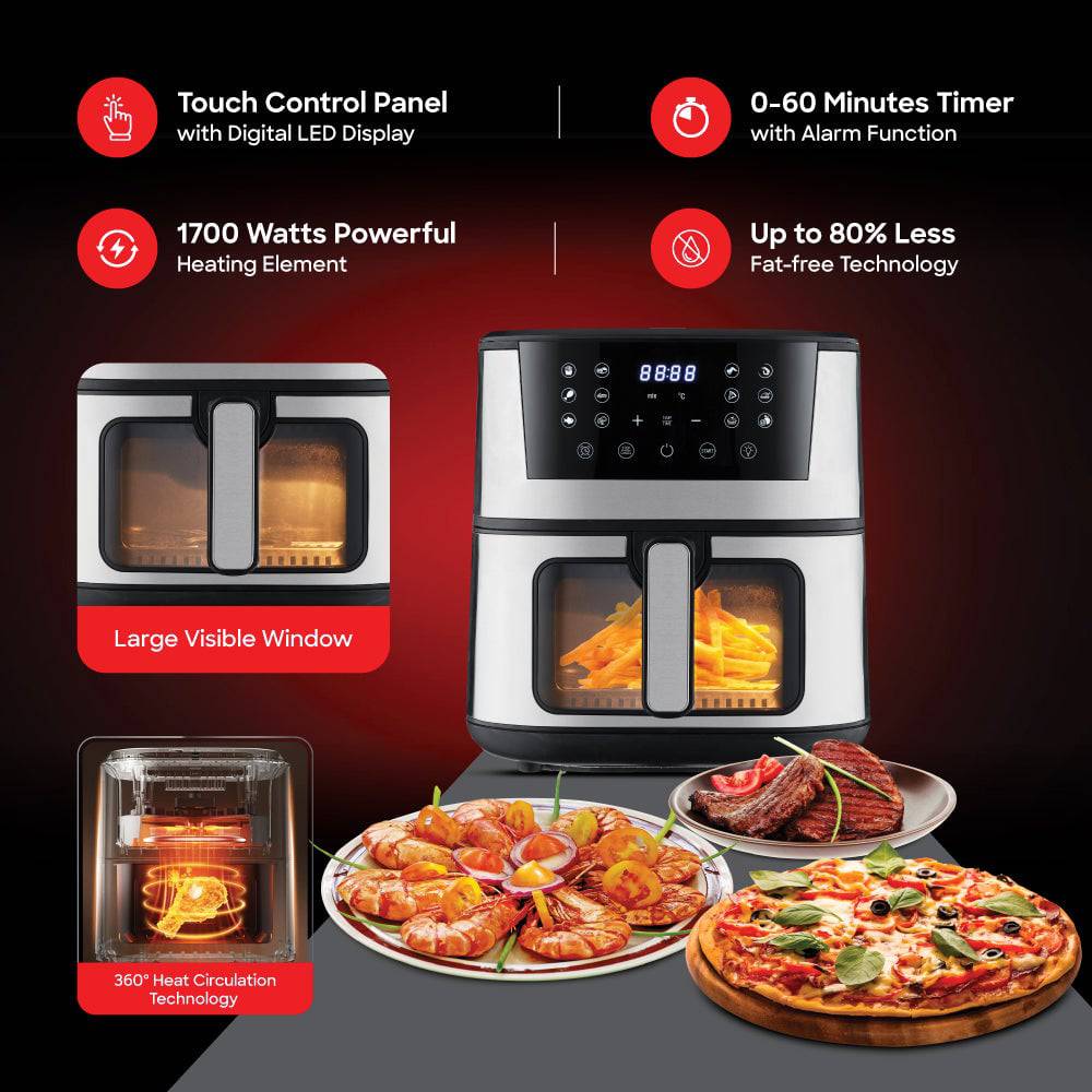 SANFORD AIRFRYER 7 LITER GLASSVIEW SF2454AF