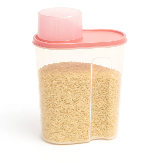 Large Airtight Cereal Jar Ð Big Food Storage Container with Measuring Cap