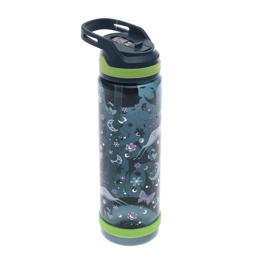 Sports Water Bottle with Straw Ð 800ml Flip?Top Leak?Proof Design (Black, Green, Blue, Purple)