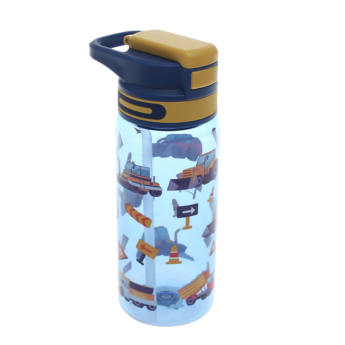 KidsÕ Water Bottle with Straw Ð 600ml Flip?Top Leak?Proof Design (Pink, Black, Blue)
