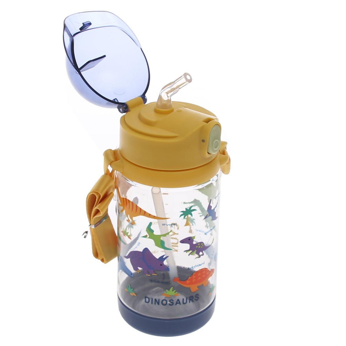 KidsÕ Water Bottle with Straw Ð 500ml Flip?Top Leak?Proof Design (Pink, Blue, Yellow)