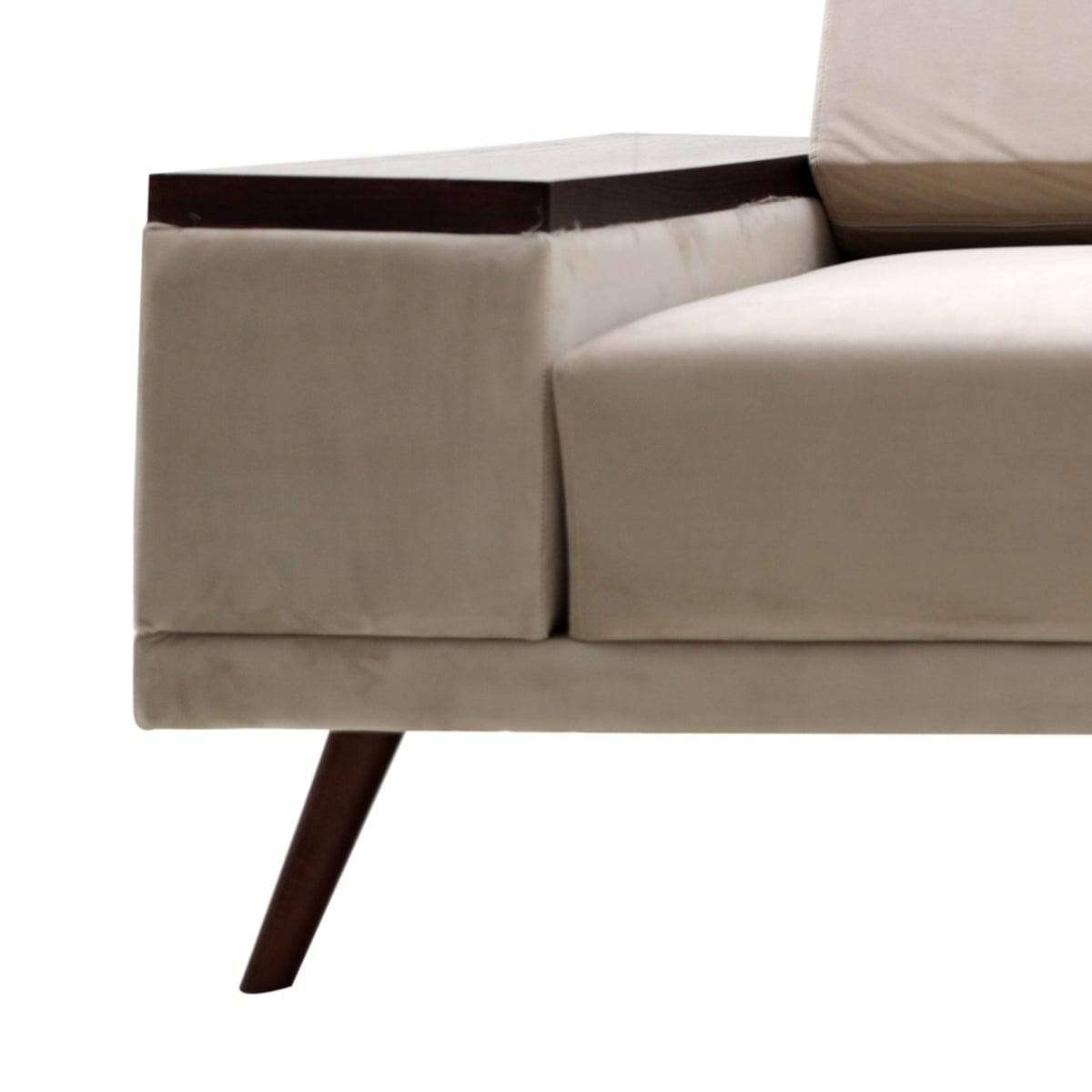 Nimoy X Wooden Arm Sofa